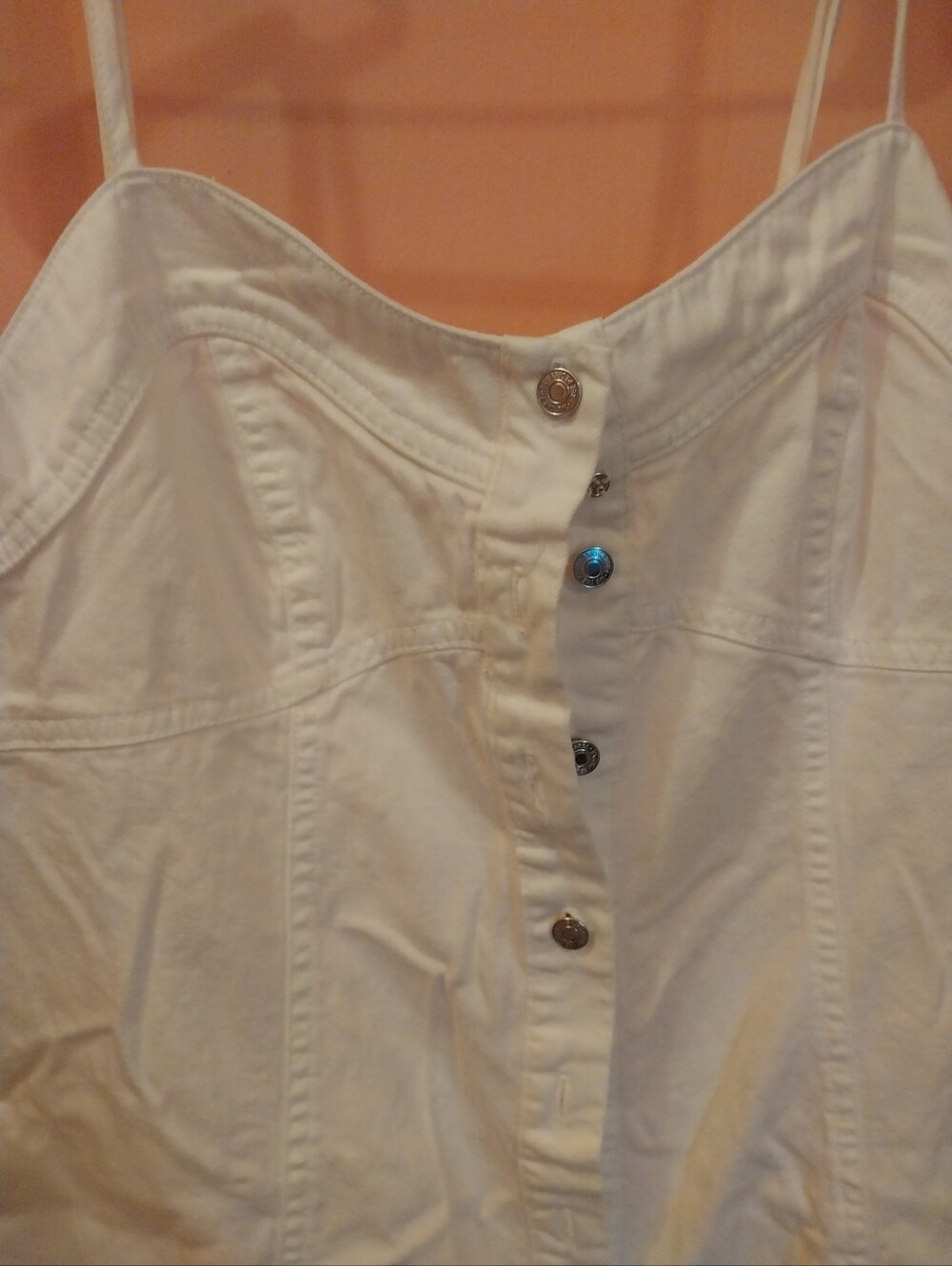 Free People White Button-Front Maxi Dress - Picture 2 of 5